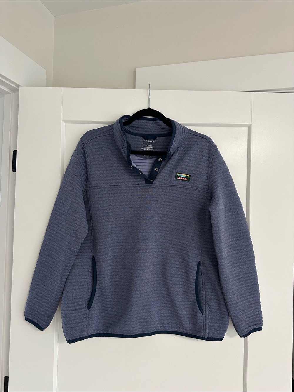 L.L. Bean Women’s Slate Blue Zip-Front Fleece Pullover